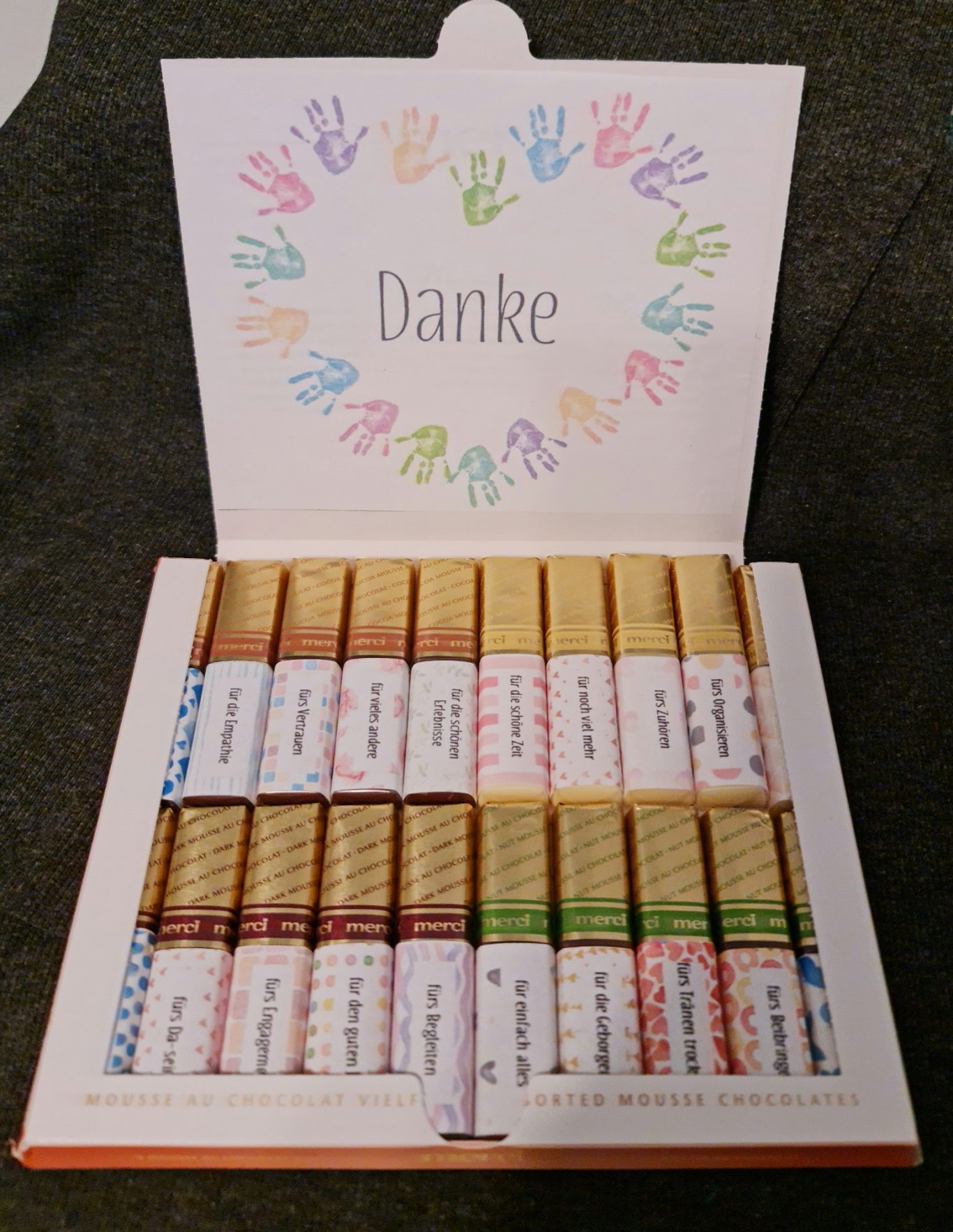 Schokolade mit Sprüchen