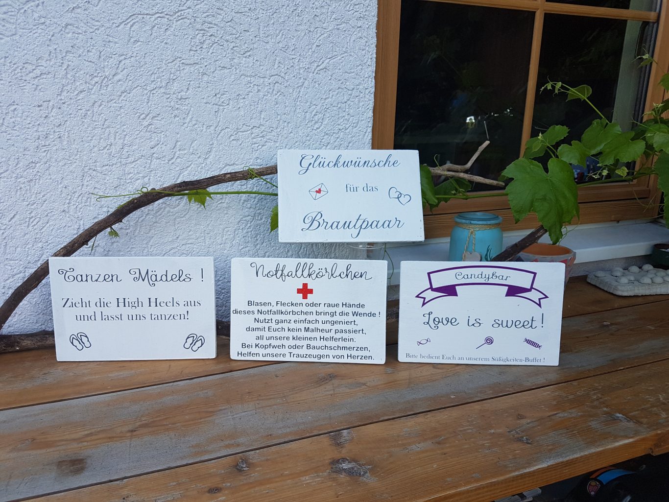 Holzschilder Hochzeit
