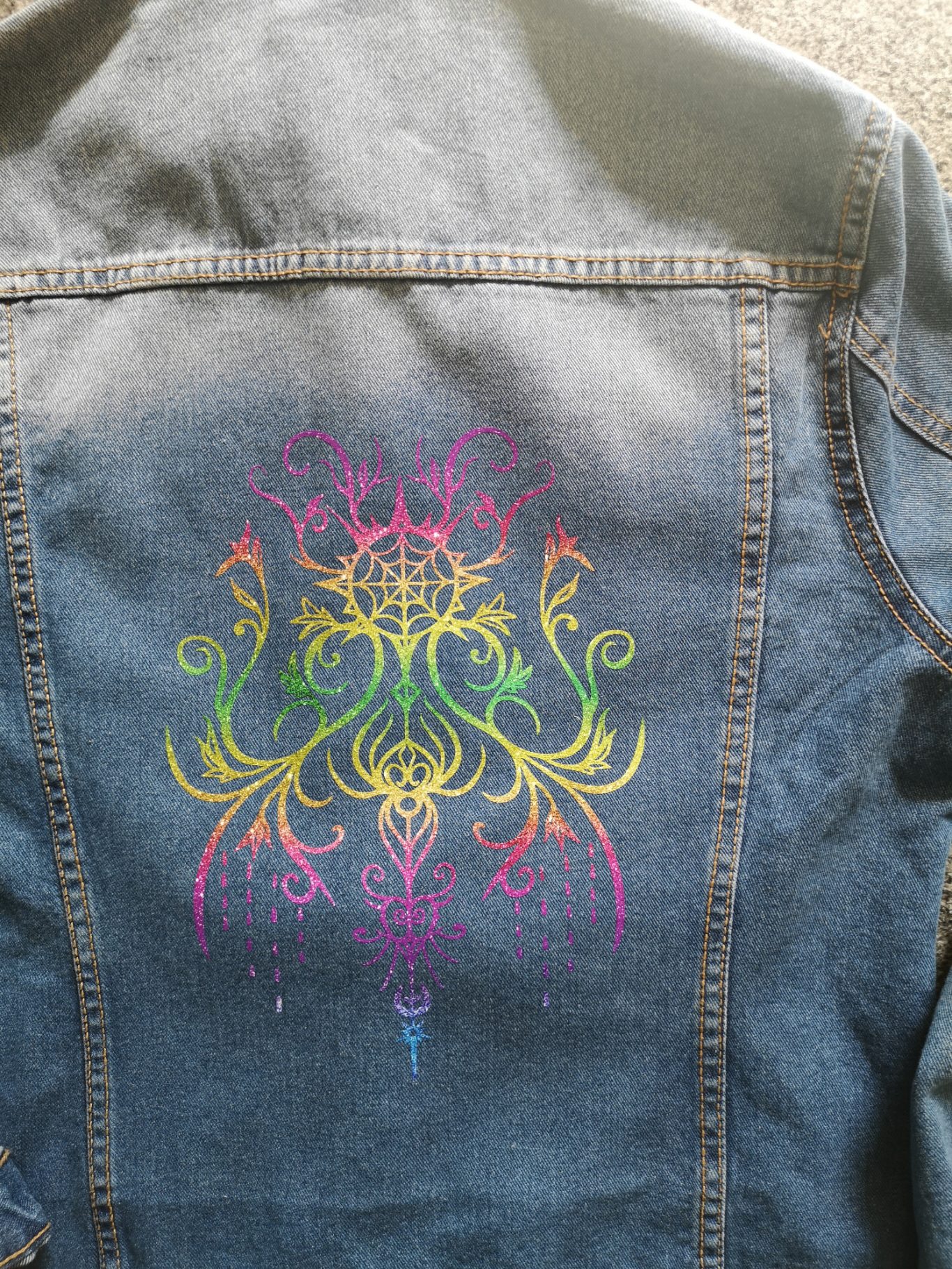 Jeansjacke bedruckt